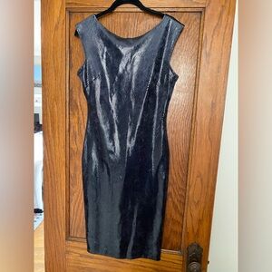 Petrovich & Robinson Paris Navy Blue 2000s Cocktail Dress